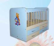 Детская кроватка с ящиками (0-3 лет)