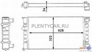 Радіатор 322 mm VW Golf / Vento