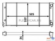 Радіатор 322 mm AUDI 80 / SEAT Toledo / VW Caddy I / Golf / Jetta / Sc