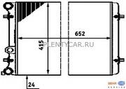 Радіатор 430 mm VW/SKODA/SEAT Bora, Golf, Octavia, Leon 1, 9TDi/1, 4-1, 6 99