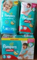 Pampers 5 размер зеленые - подгузники и трусики - дешево!