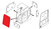 Стекло лобовое верхнее (триплекс) YA00001495  HITACHI серия ZAXIS-5G